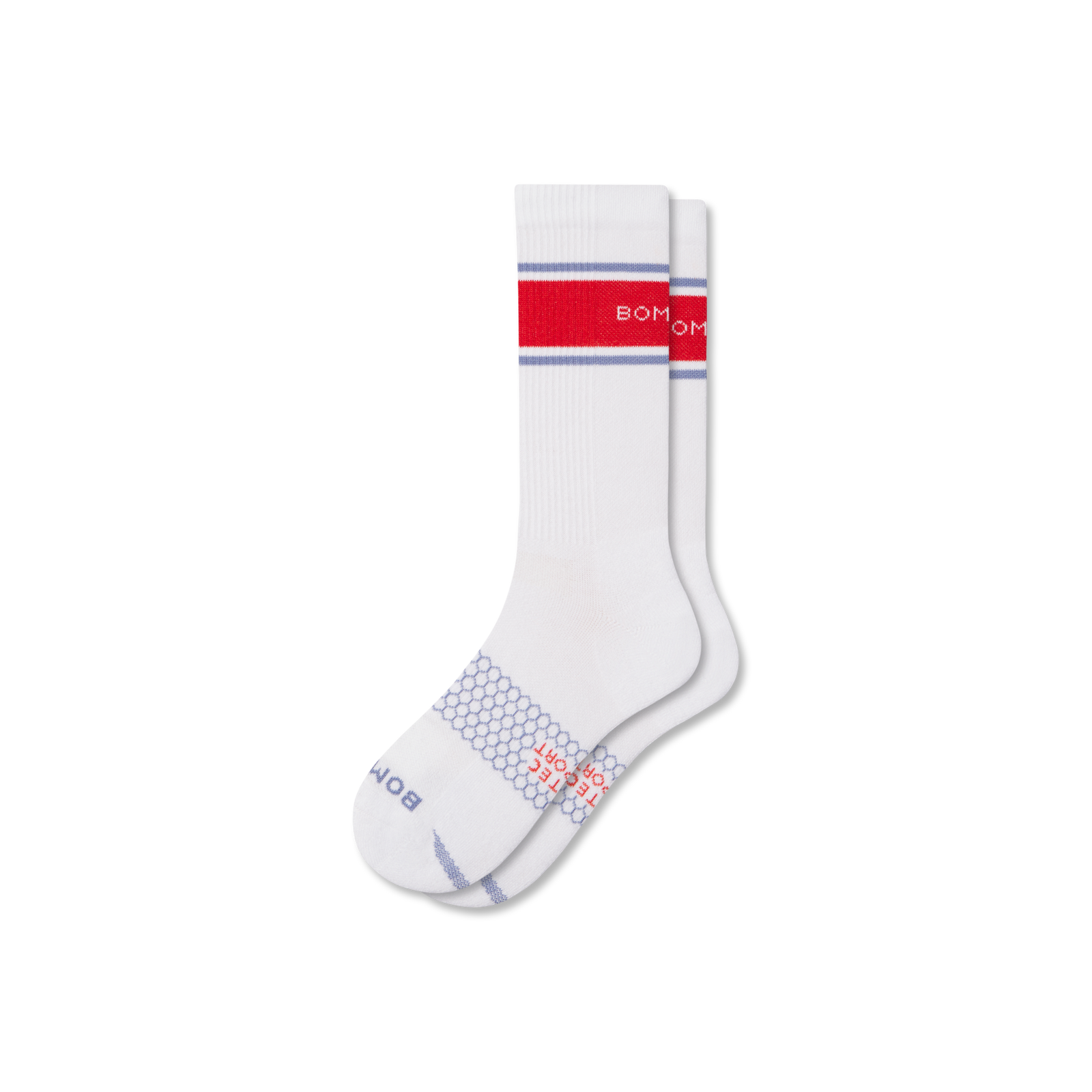 All-Purpose Performance Calf Socks - white crimson L [10064]