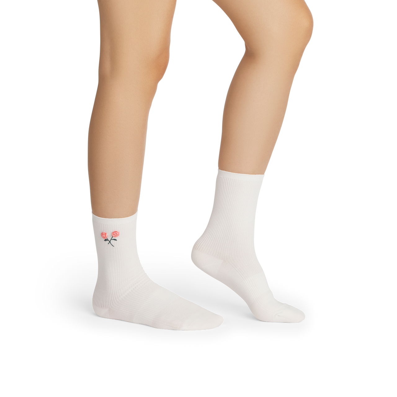 Lightweight Half Calf Socks - soft pink WO1 [10081]