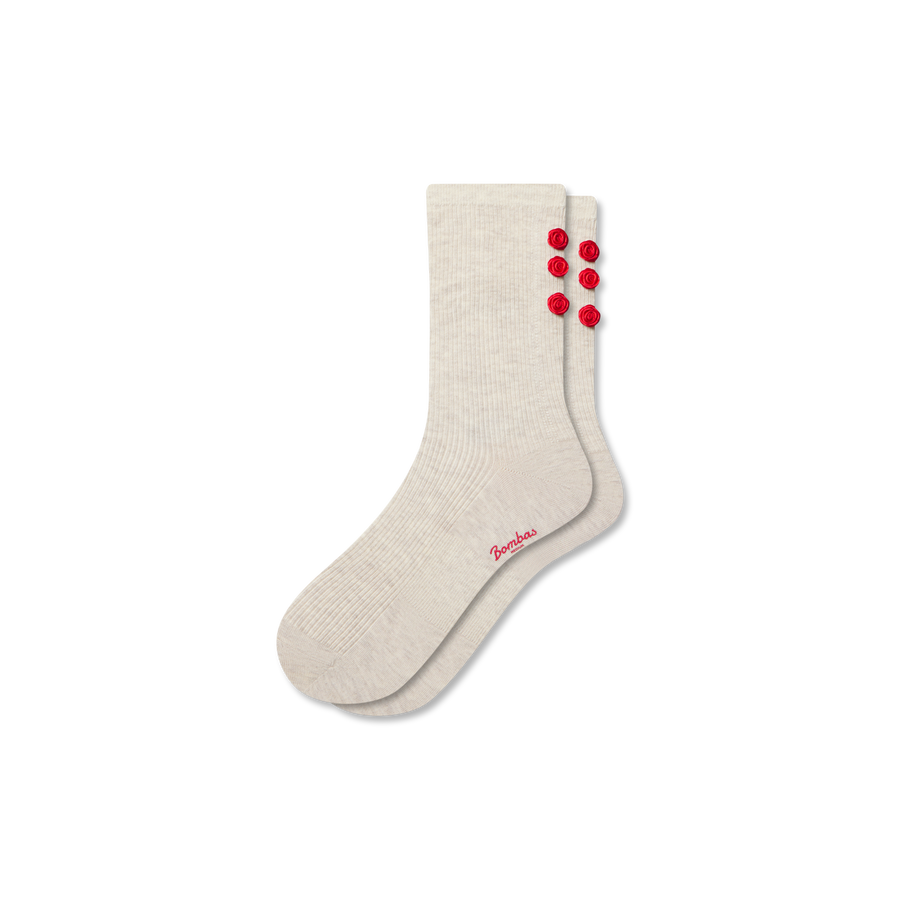 Women’s Hearts Lightweight Half Calf Socks - Daily Home Fit