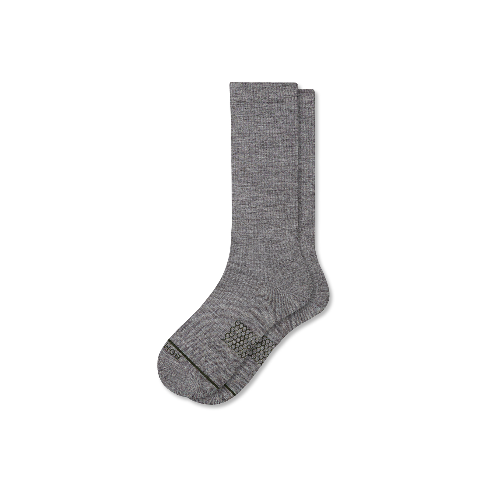 Merino Modern Rib Calf Socks - grey shadow L [10115]