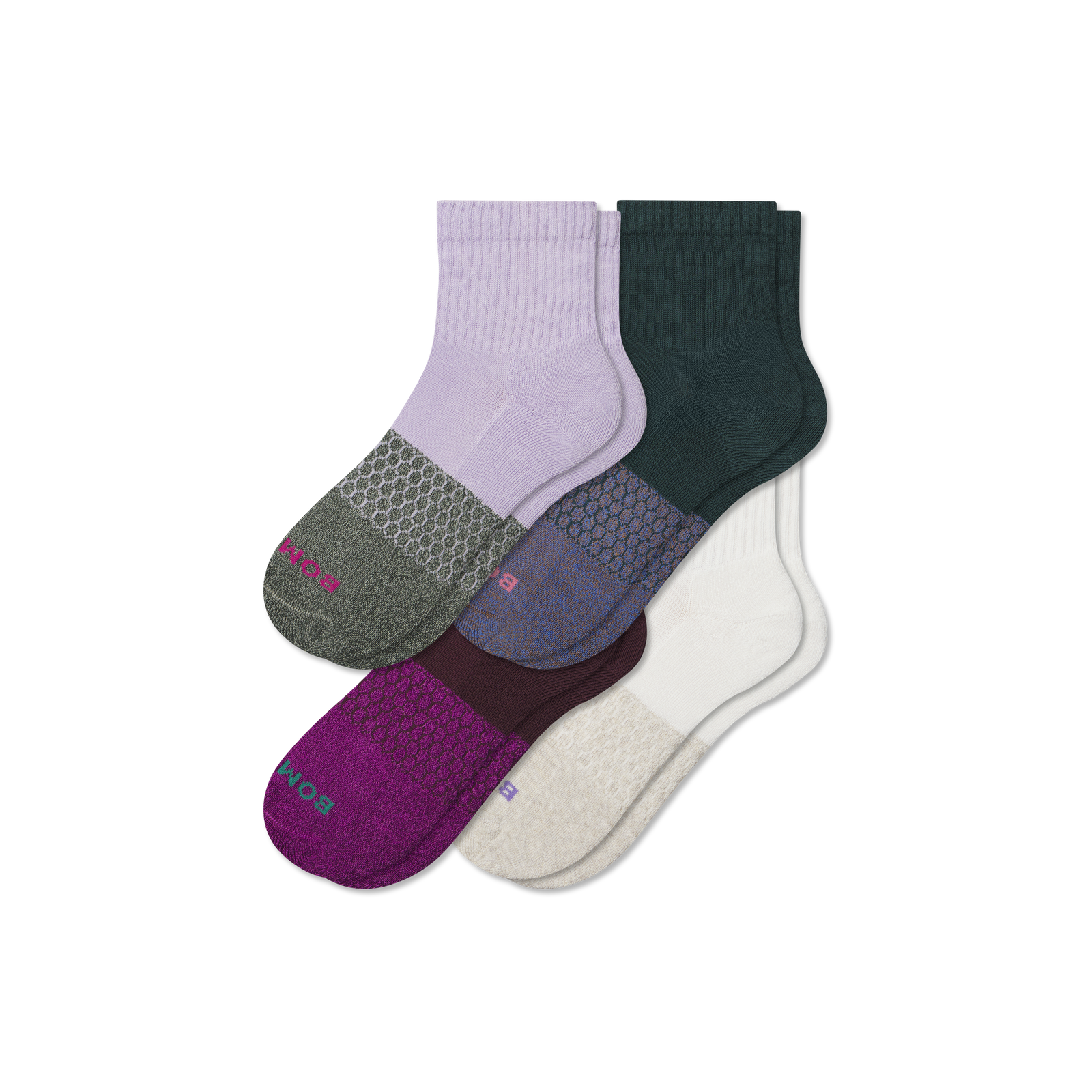 Women's Quarter Sock 4-Pack - chai lavender mix L [10175]
