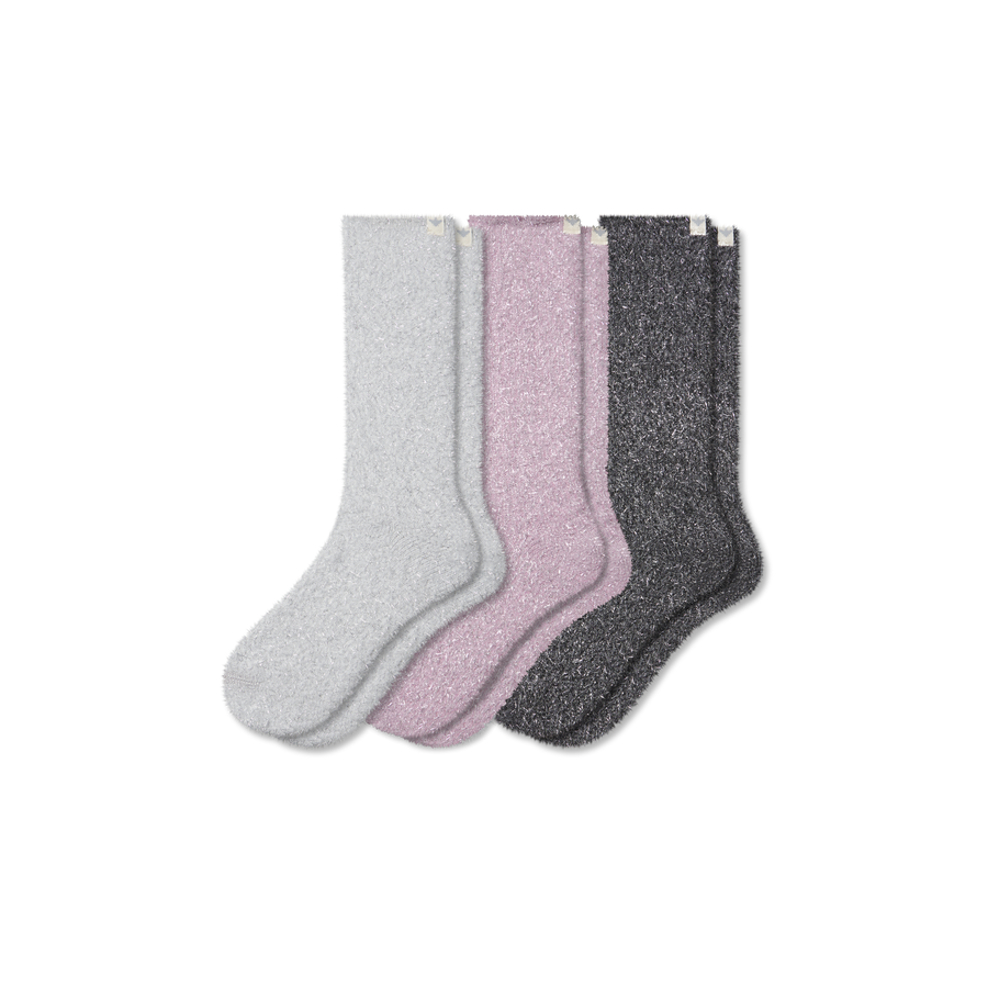 Women's Fuzzy Sock 3-Pack - Run Studio Step