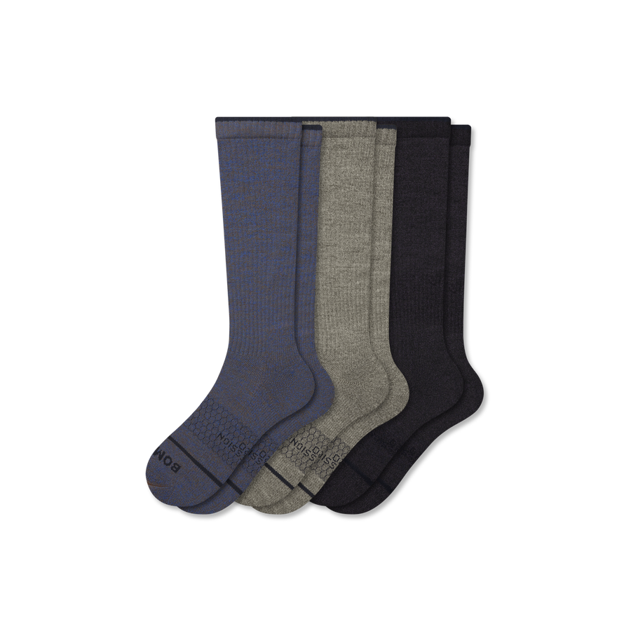Women's Merino Wool Blend Everyday Compression Knee High Sock 3-Pack (15-20mmHg) - Dynamic Training Move