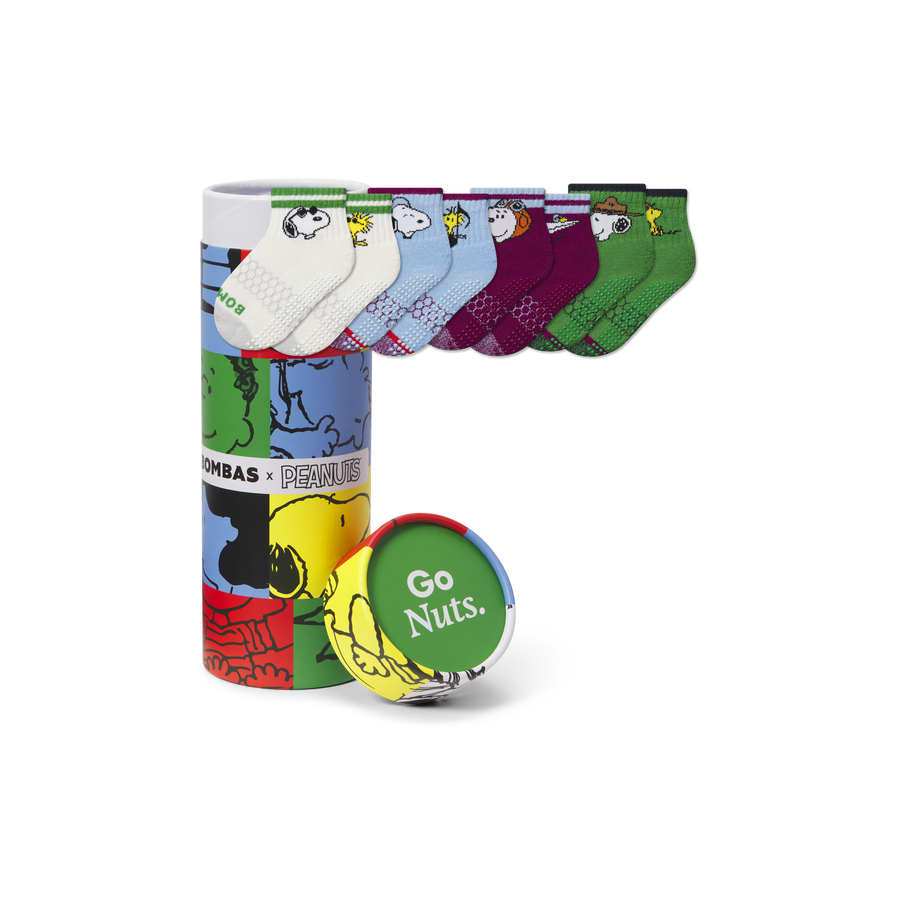 Peanuts x Bombas: Toddler Gripper Calf Sock 4-Pack Gift Box - Weekend Home Storage