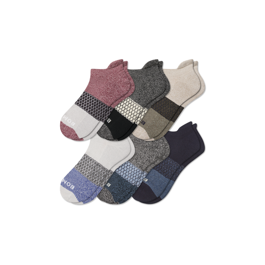 Men’s Tri-Block Ankle Sock 6-pack - Smooth Home Rotation