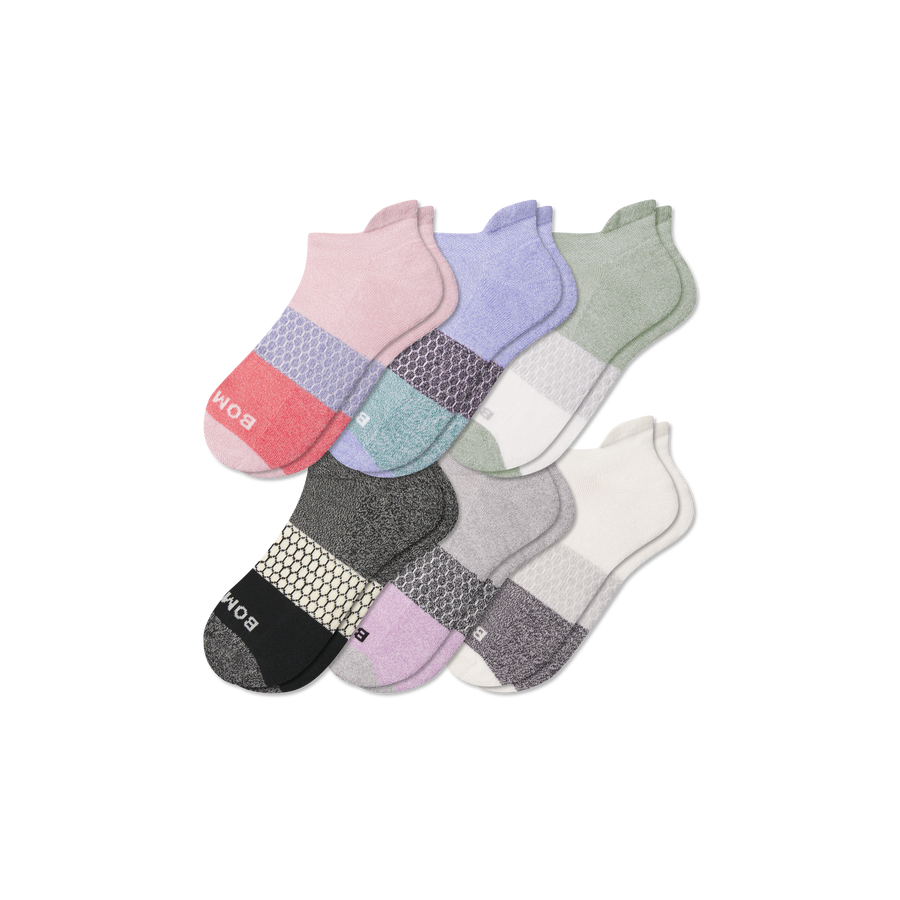 Women's Tri-Block Ankle Sock 6-Pack - Run Home Wear