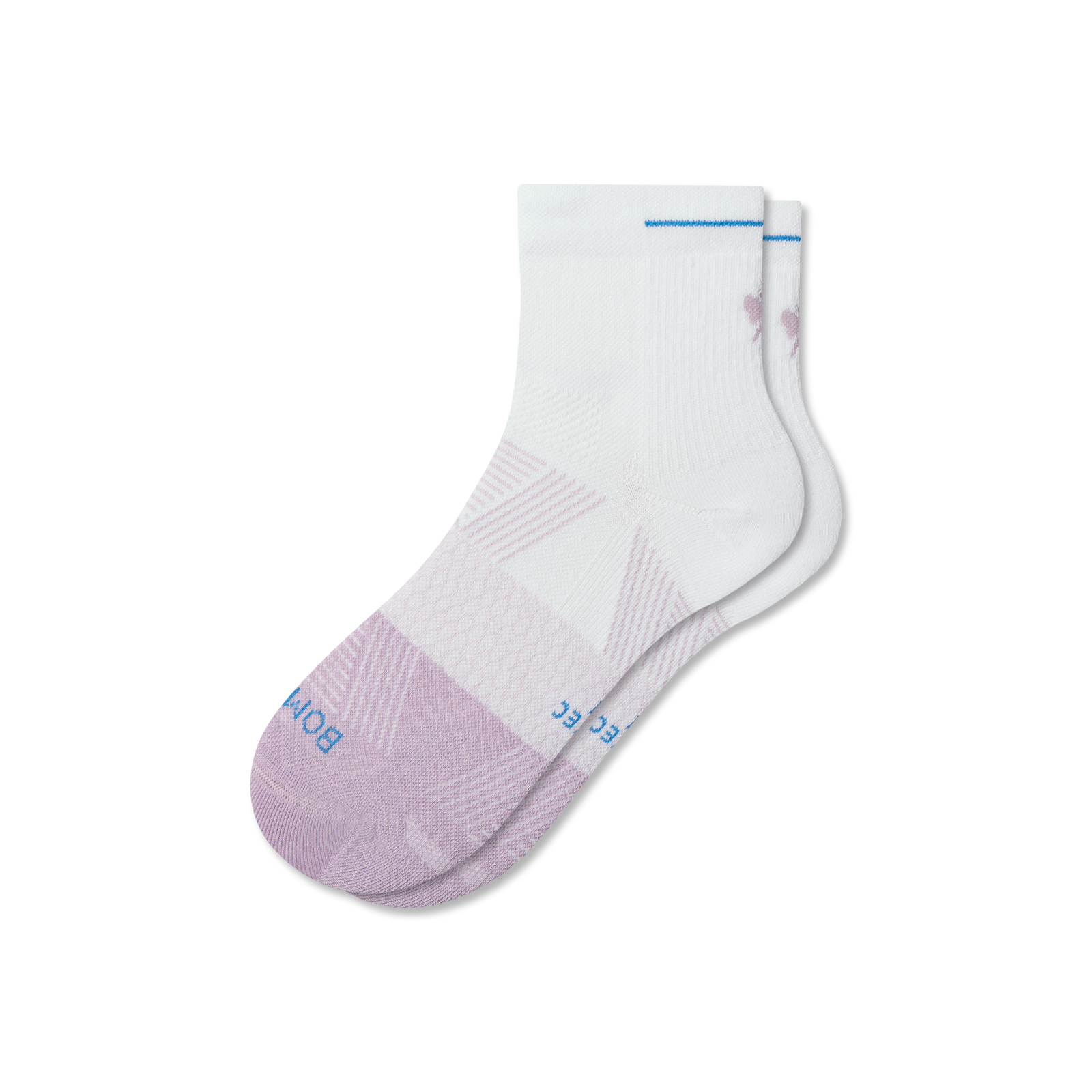 Run Quarter Socks - white washed lavender L [10364]