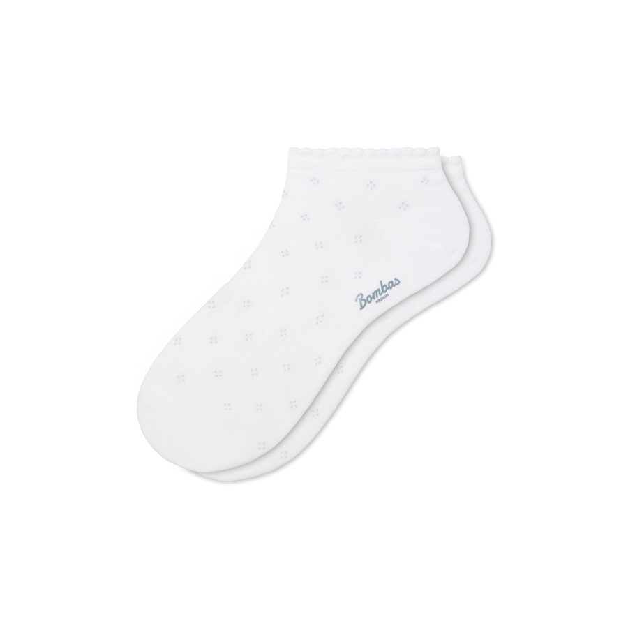 Women’s Scallop Lightweight Ankle Socks - Studio Office Fit