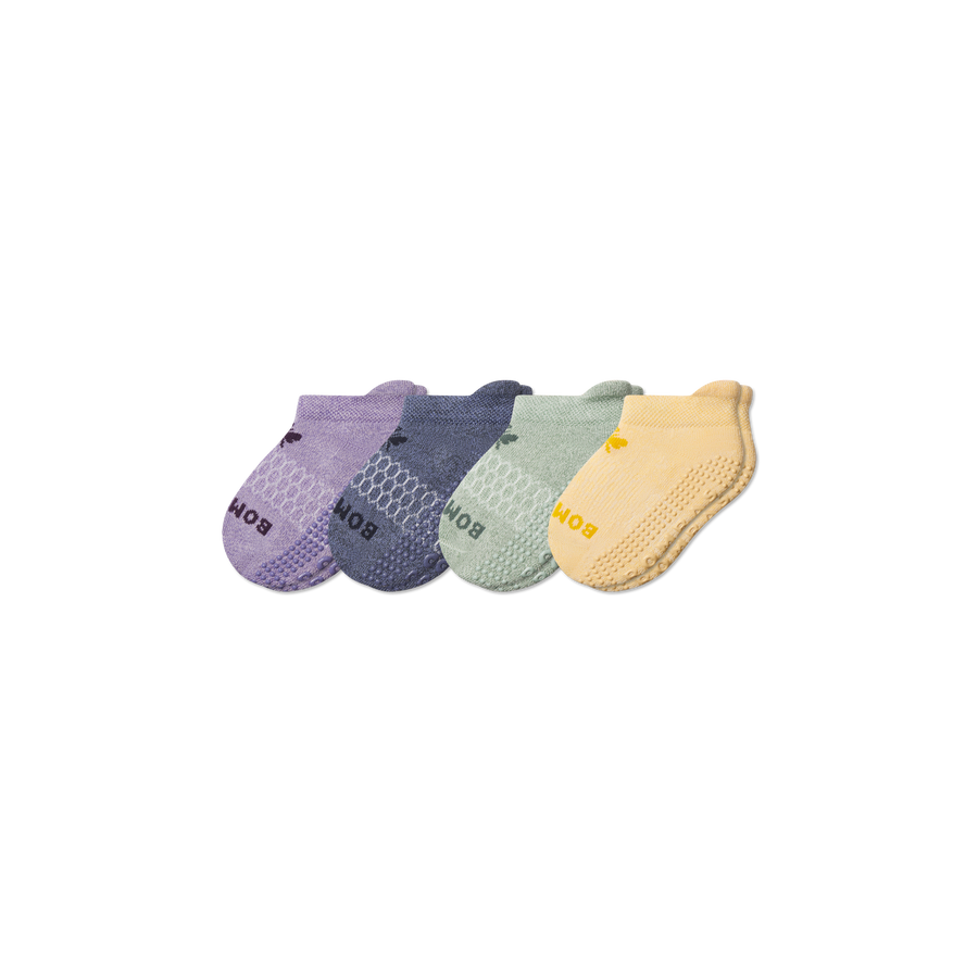 Toddler Marl Gripper Ankle Sock 4-Pack - Outdoor Court Step