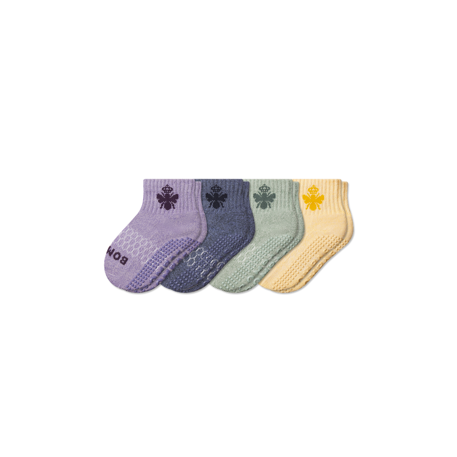 Toddler Marl Gripper Calf Sock 4-Pack - Smooth Ankle Step