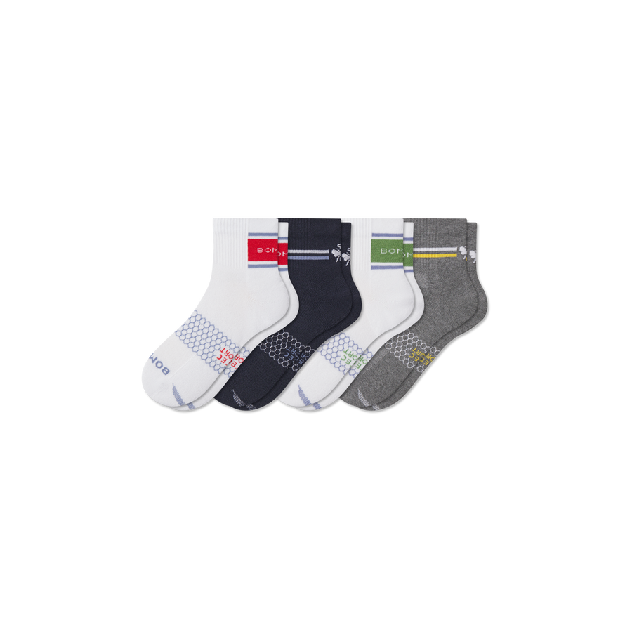 Men's All Sport Quarter Sock 4-Pack - Comfort Lounge Fit