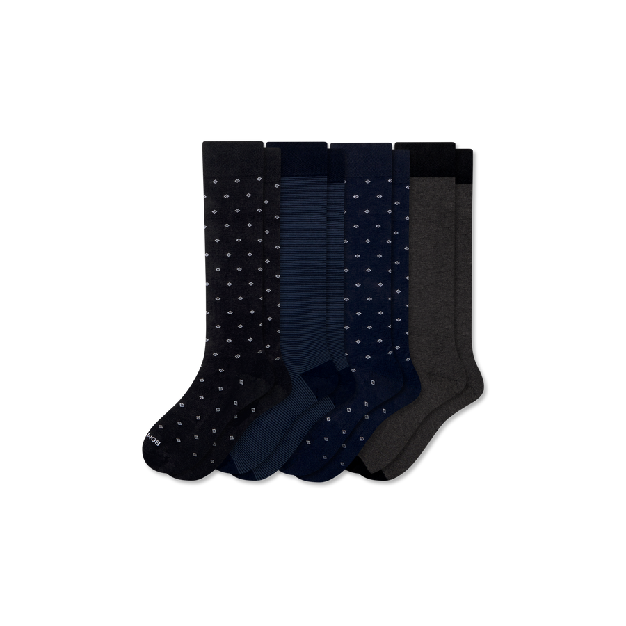 Men's Dress Over the Calf Sock 4-Pack - Run Recovery Wear