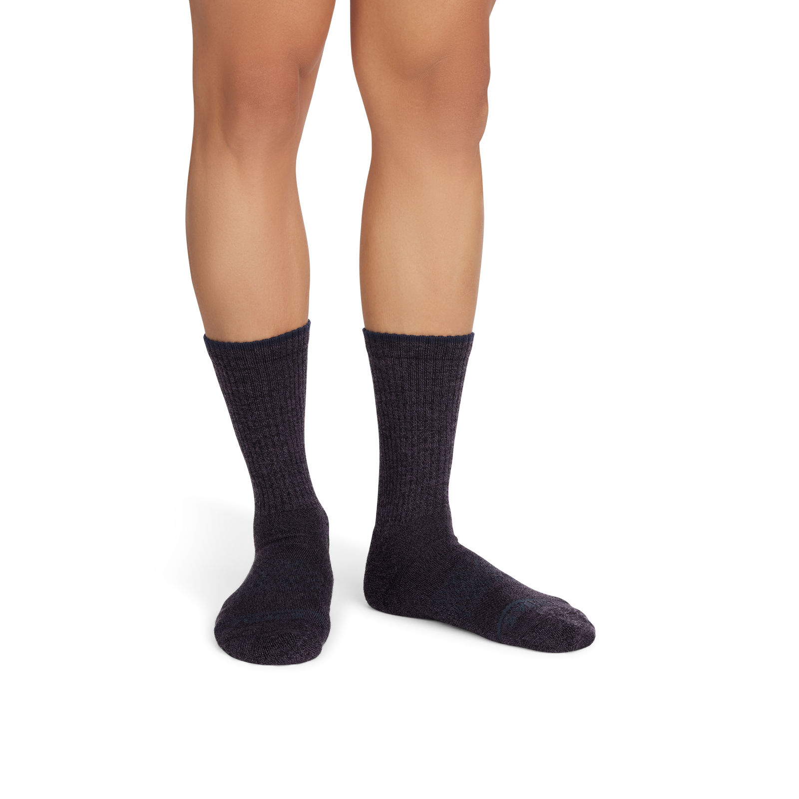 Merino Wool Blend Calf Socks - night bloom midnight navy MO1 [10632]