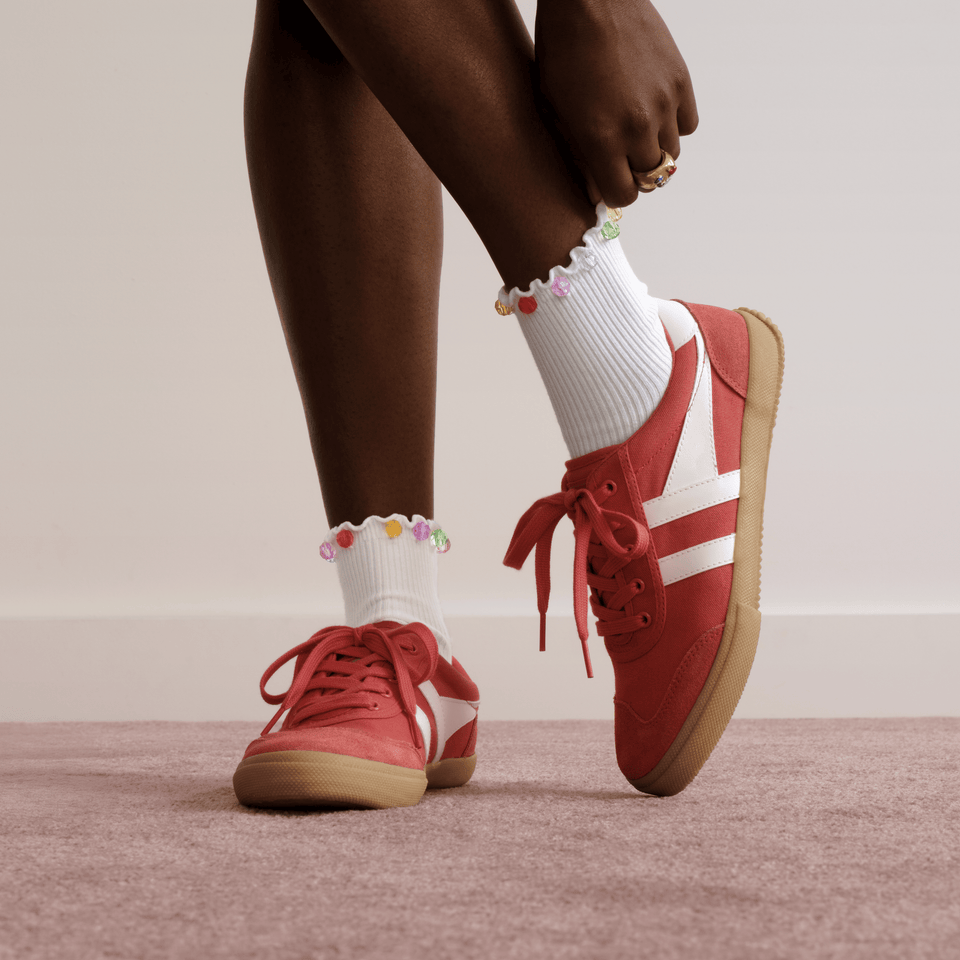 Lightweight Ribbed Quarter Socks - white [LIFESTYLE] [10657]