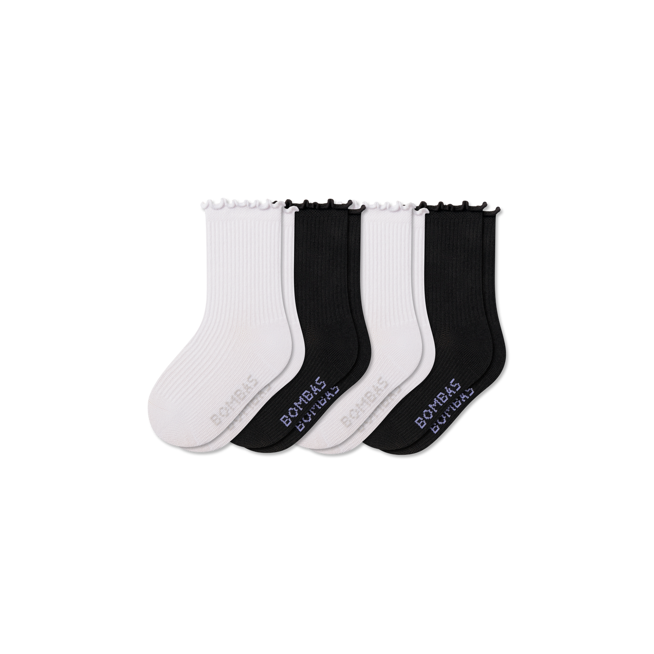 Junior Lightweight Calf Socks - white black mix L [10924]