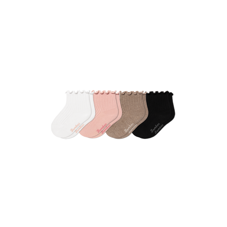 Baby Ruffle Rib Calf Sock 4-Pack (0-6 Months) - Everyday Weekend Move