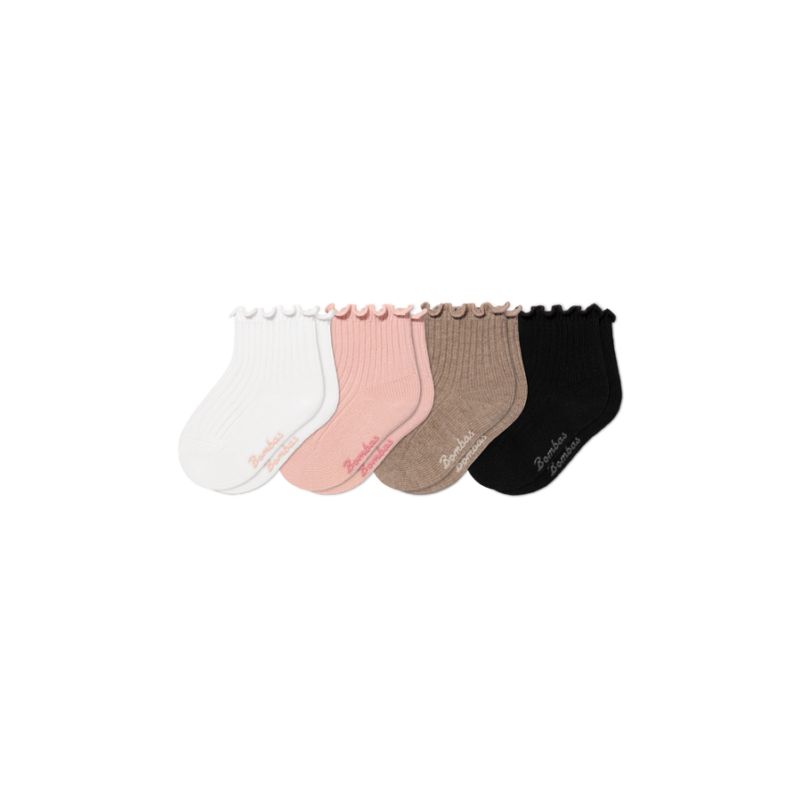 Baby Ruffle Rib Calf Sock 4-Pack (6-12 Months) - Cozy Hike Move