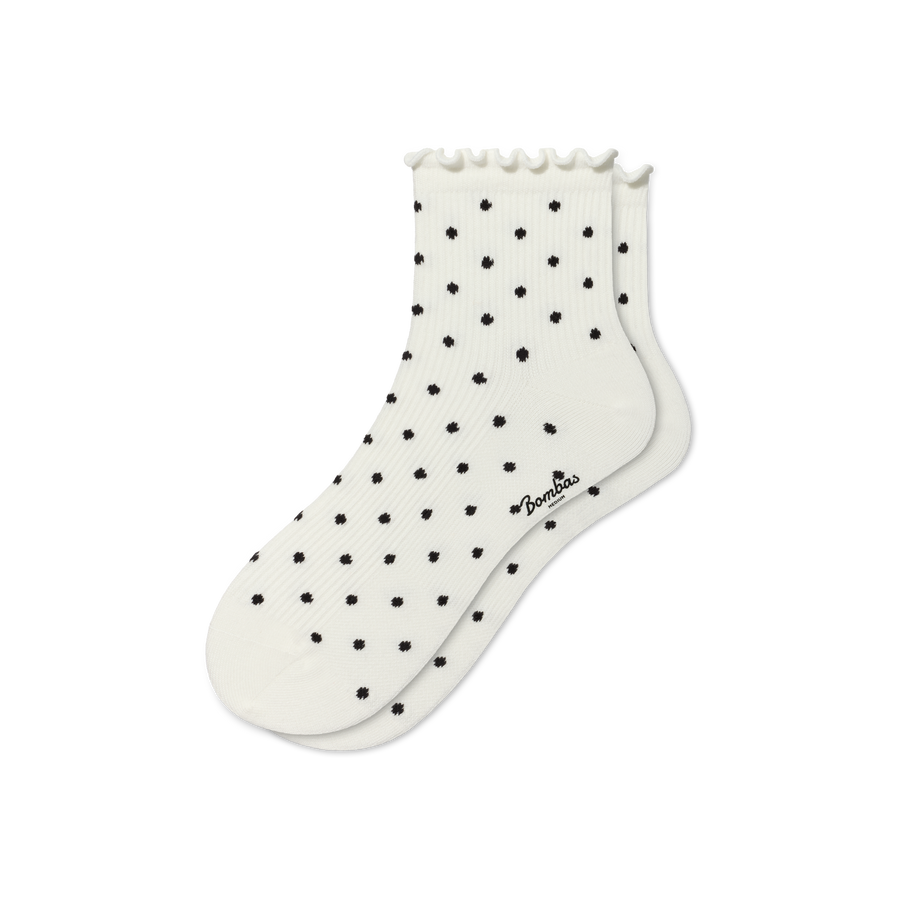Women's Ruffle Rib Quarter Socks - Easy School Move
