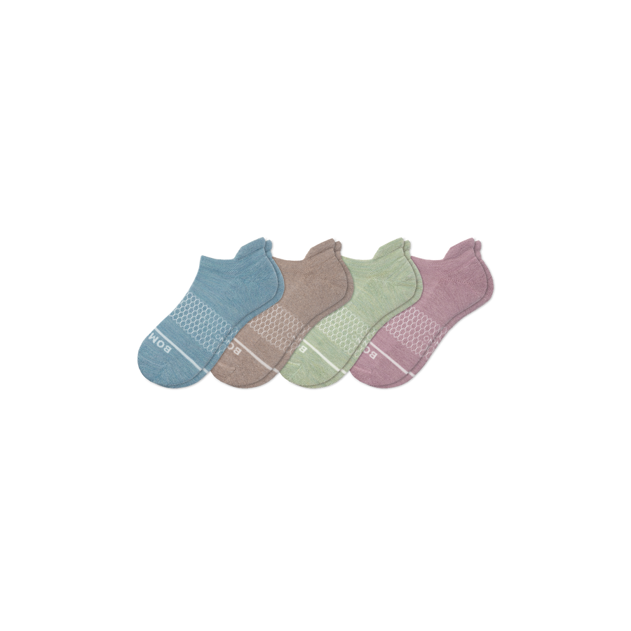 Women's Merino Wool Blend Ankle Sock 4-Pack - Soft Weekend Wear