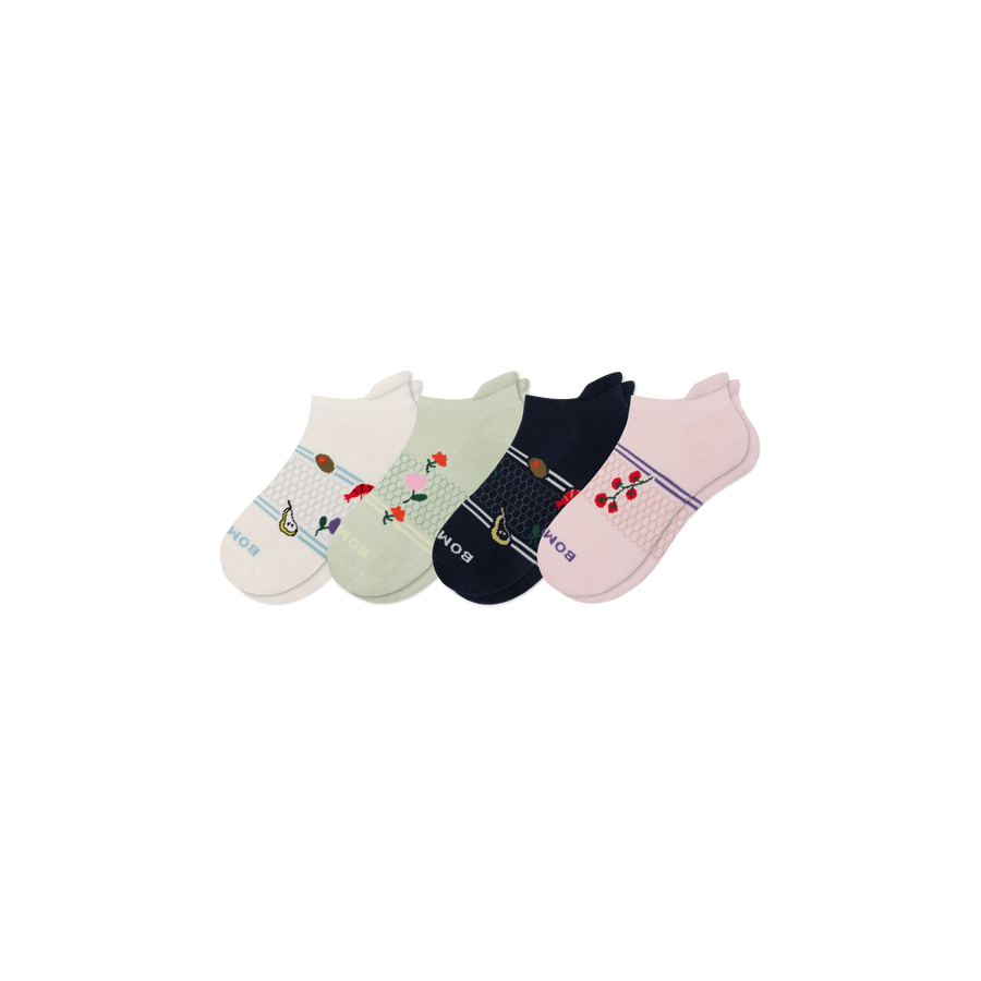Women's Dinner Party Ankle Sock 4-Pack - Breathable Weekend Comfort