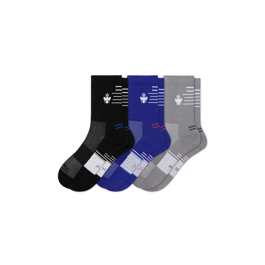 Men's UltraLite Sport Half Calf Sock 3-Pack - Smooth Crew Comfort