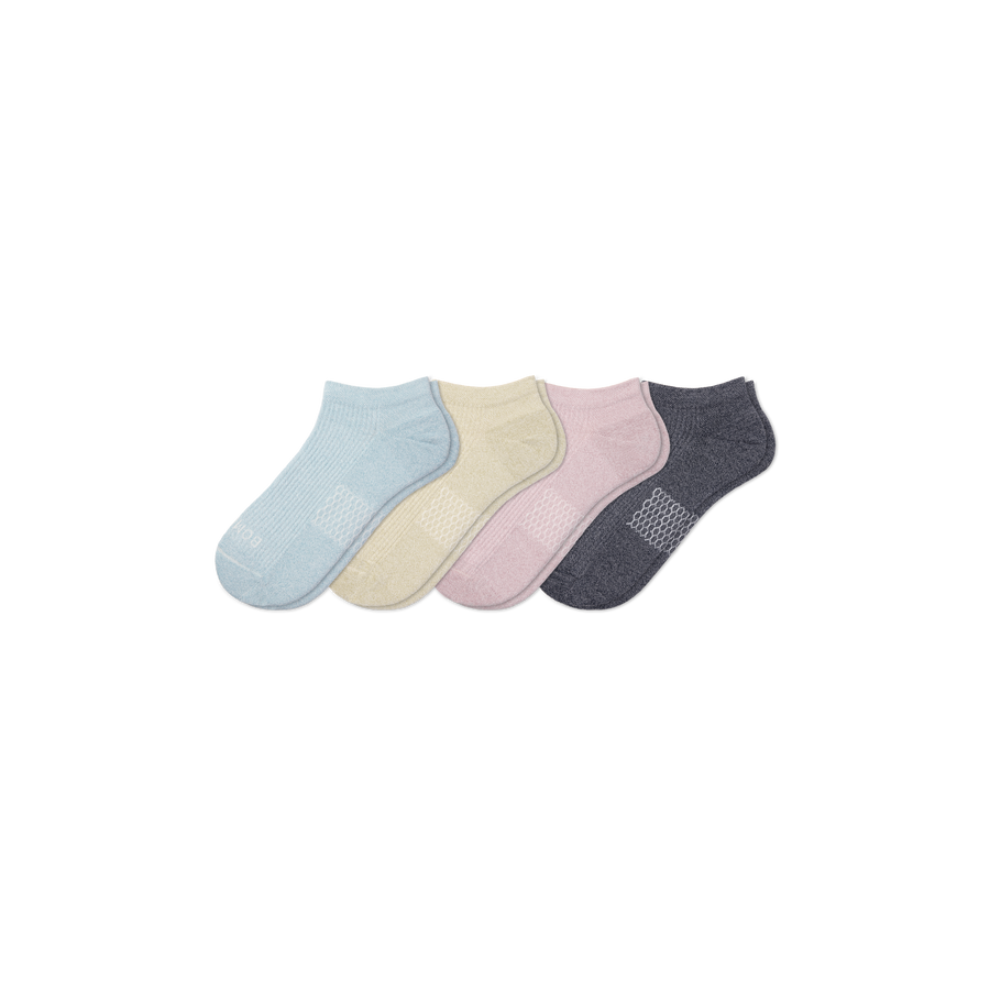 Women's Modern Rib Ankle Sock 4-Pack - Breathable Studio Comfort