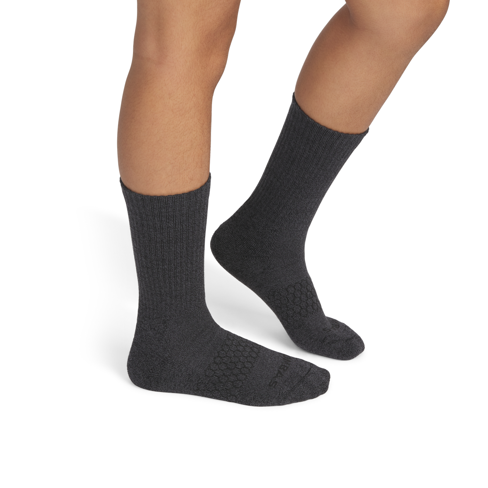 Marl Calf Socks - Black / Washed Black YO1 [3129]