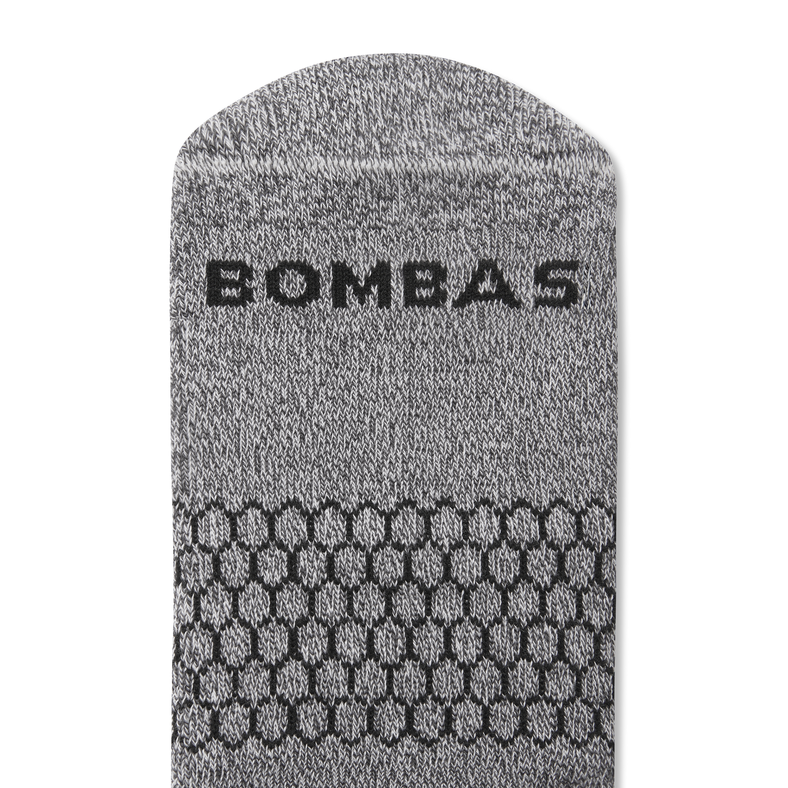Marl Knee High Socks - Charcoal / White Detail [3933]