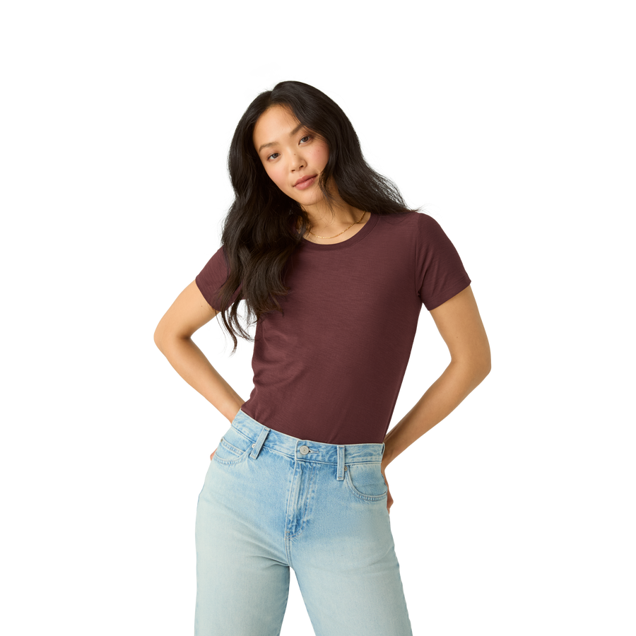 Women's Air Slub Crew Neck T-Shirt - Cotton Layer Fit