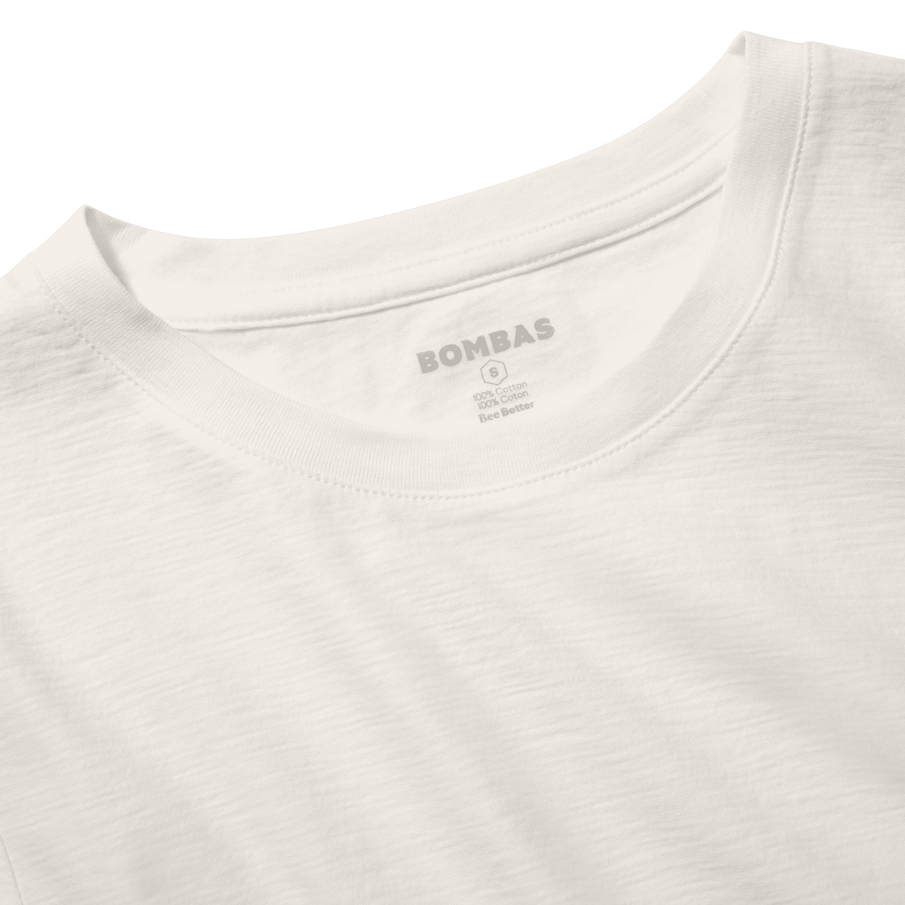 Women's Air Slub Crew Neck T-Shirt Soft White Detail