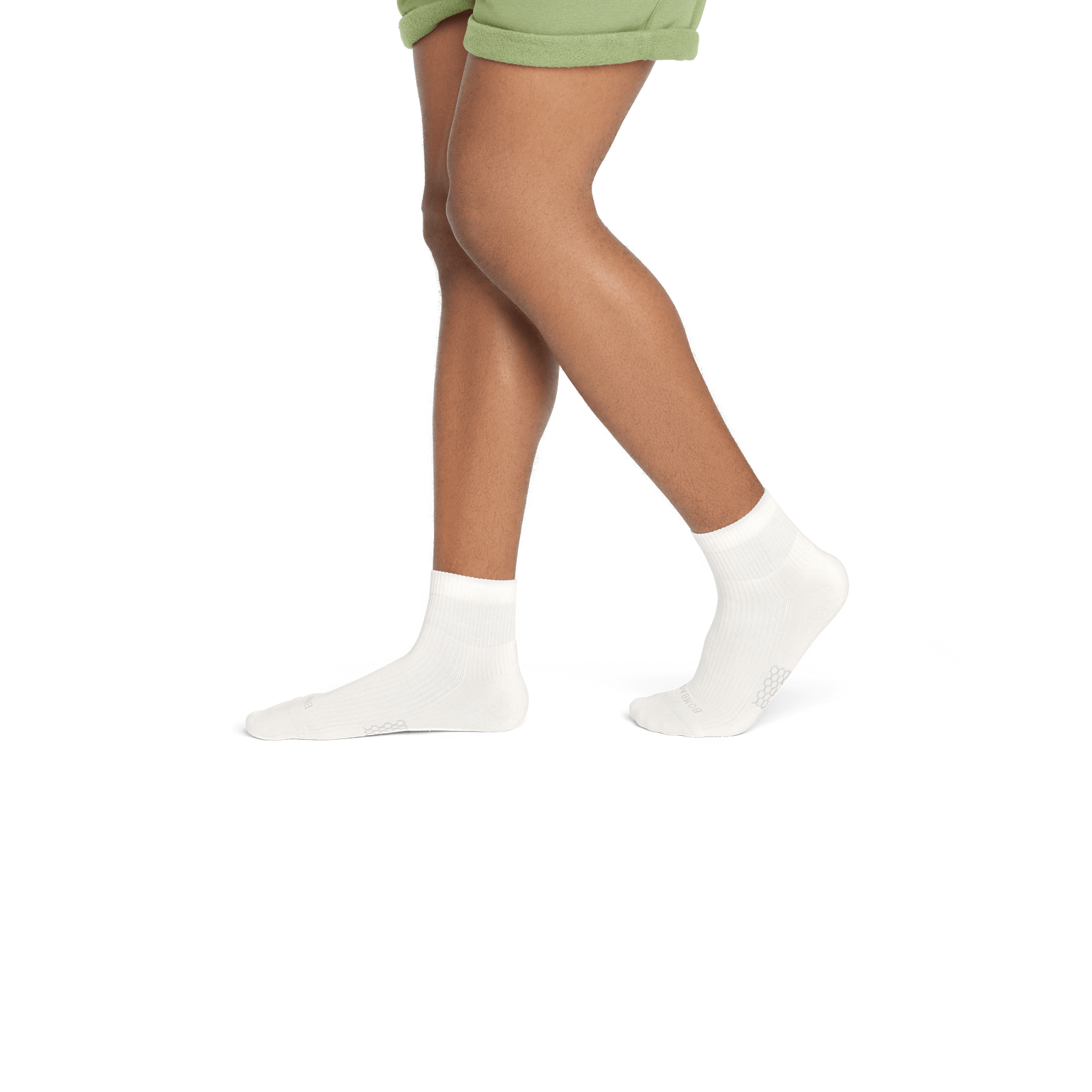 Modern Rib Quarter Socks - Soft White - MO2 [5702]