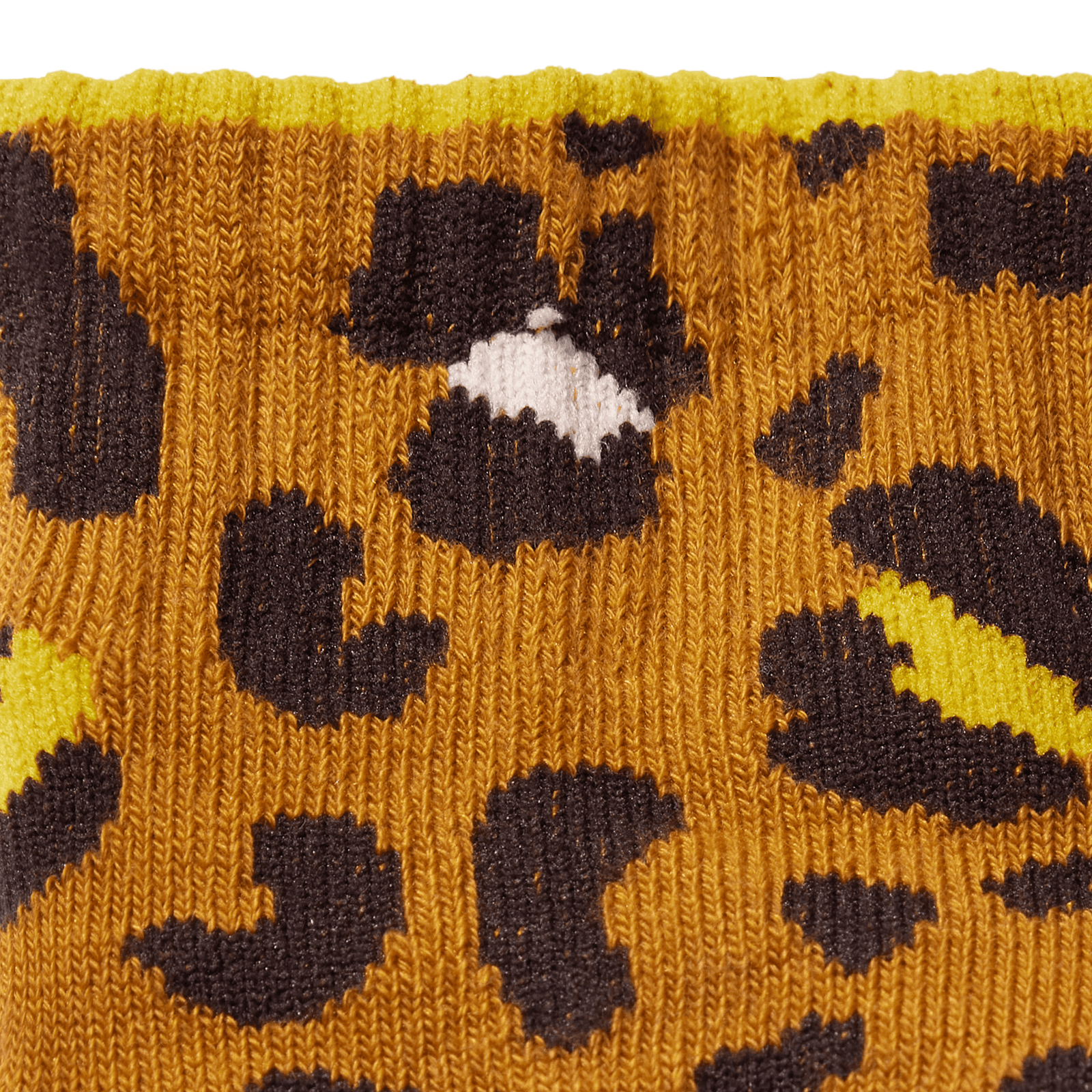 Toddler Leopards Gripper Calf Sock Butterscotch Detail