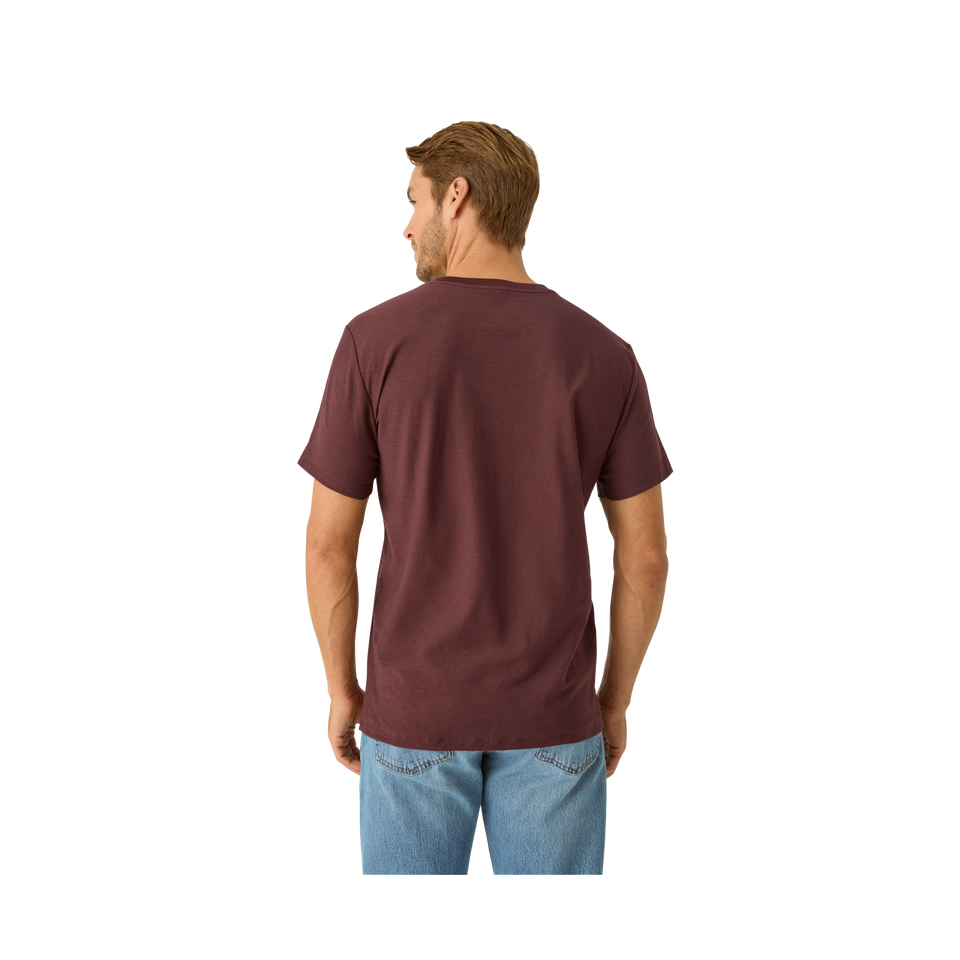Air Slub V-Neck T-Shirt - Dark Cocoa MO3 [6729]
