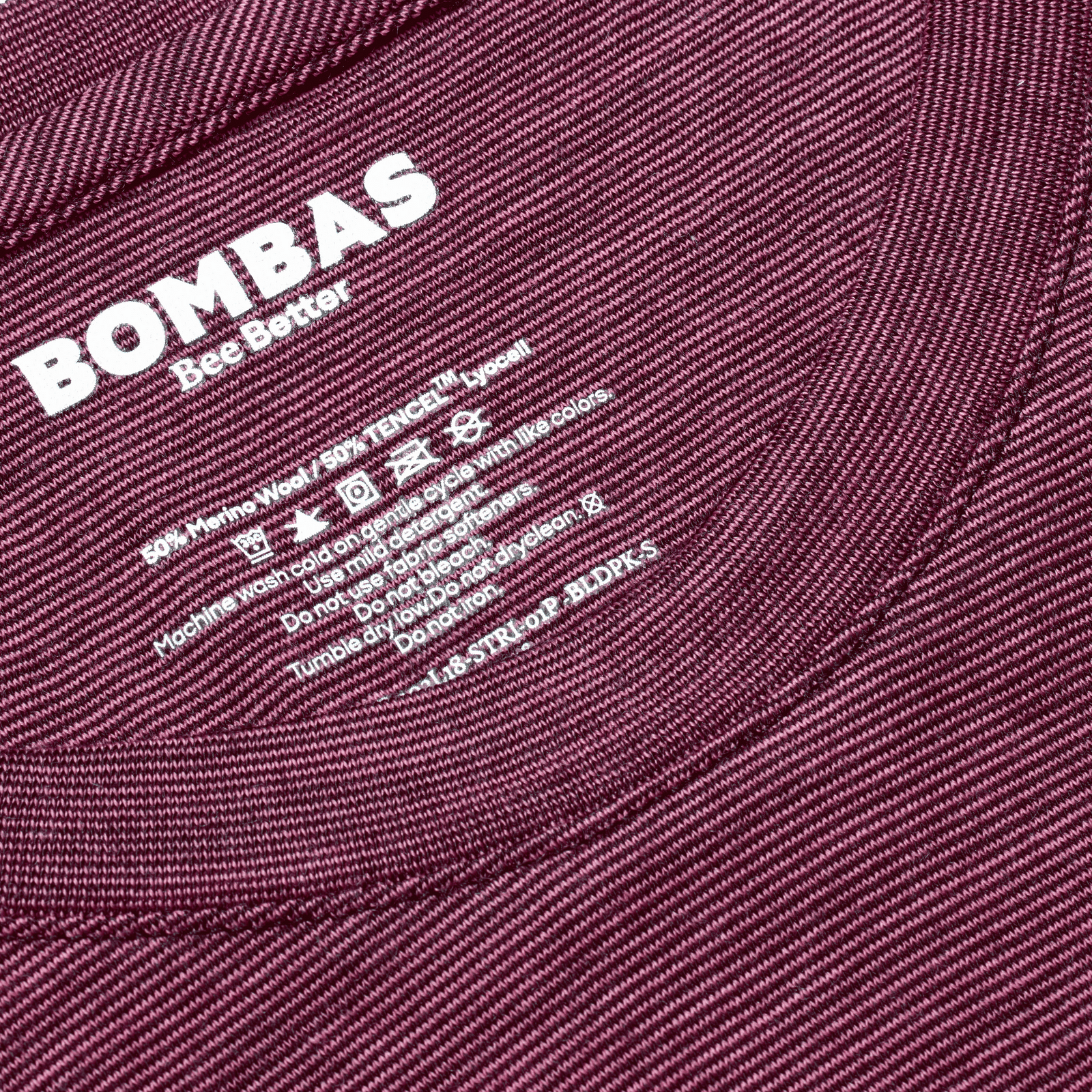 Women's Merino Wool Blend Crew Neck Long Sleeve T-Shirt - Bold Pink Detail [7056]
