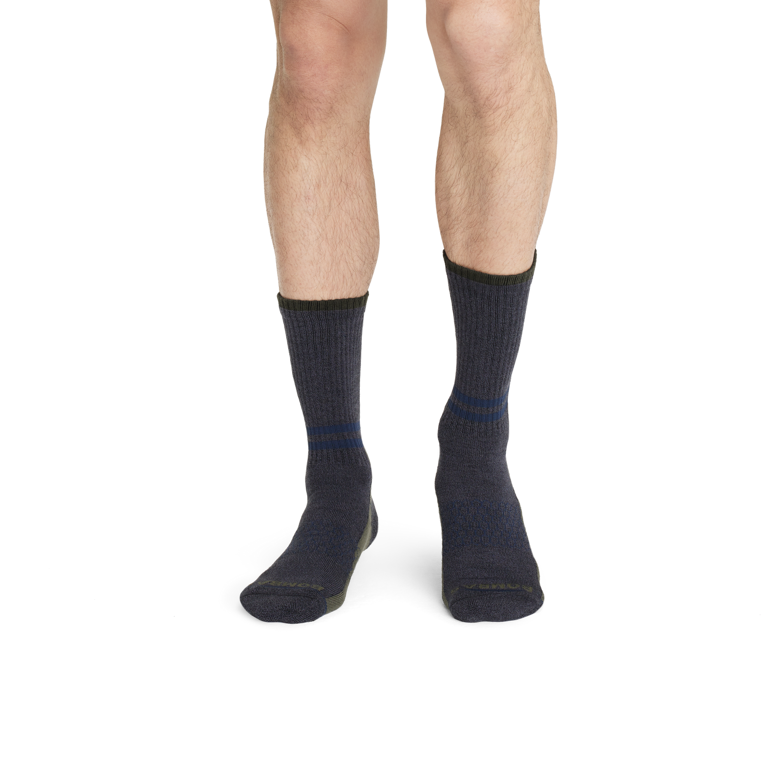 Stripes Calf Socks Black MO1