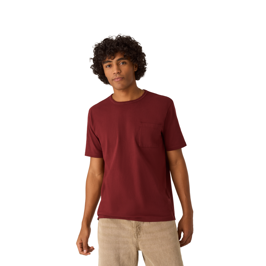 Men’s Premium Weight Pocket Crew Neck T-Shirt - Premium Layer Fit