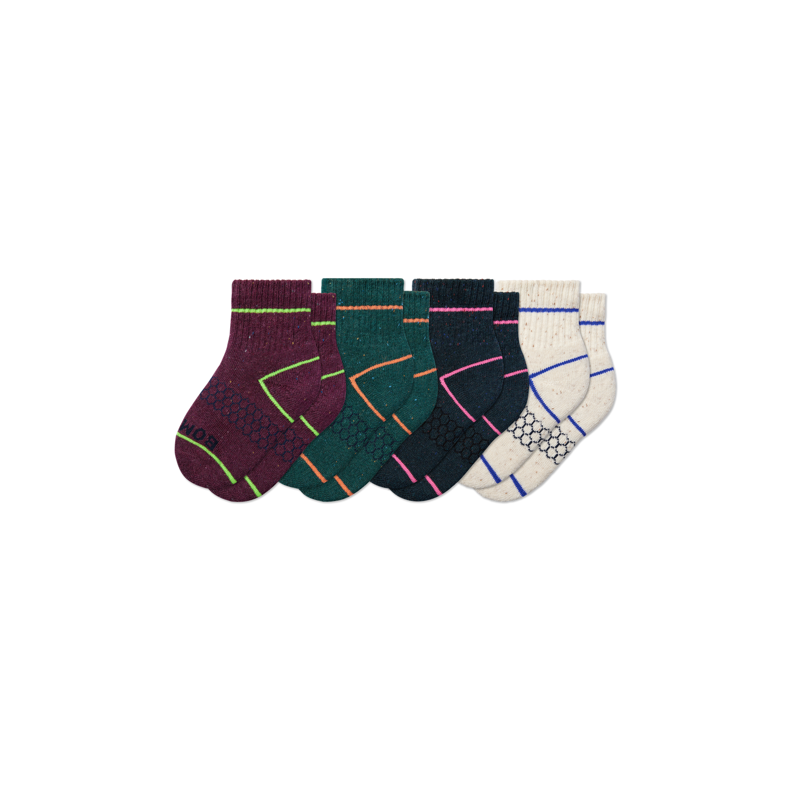 Toddler Donegal Calf Sock White Sapphire Mix 4-Pack L
