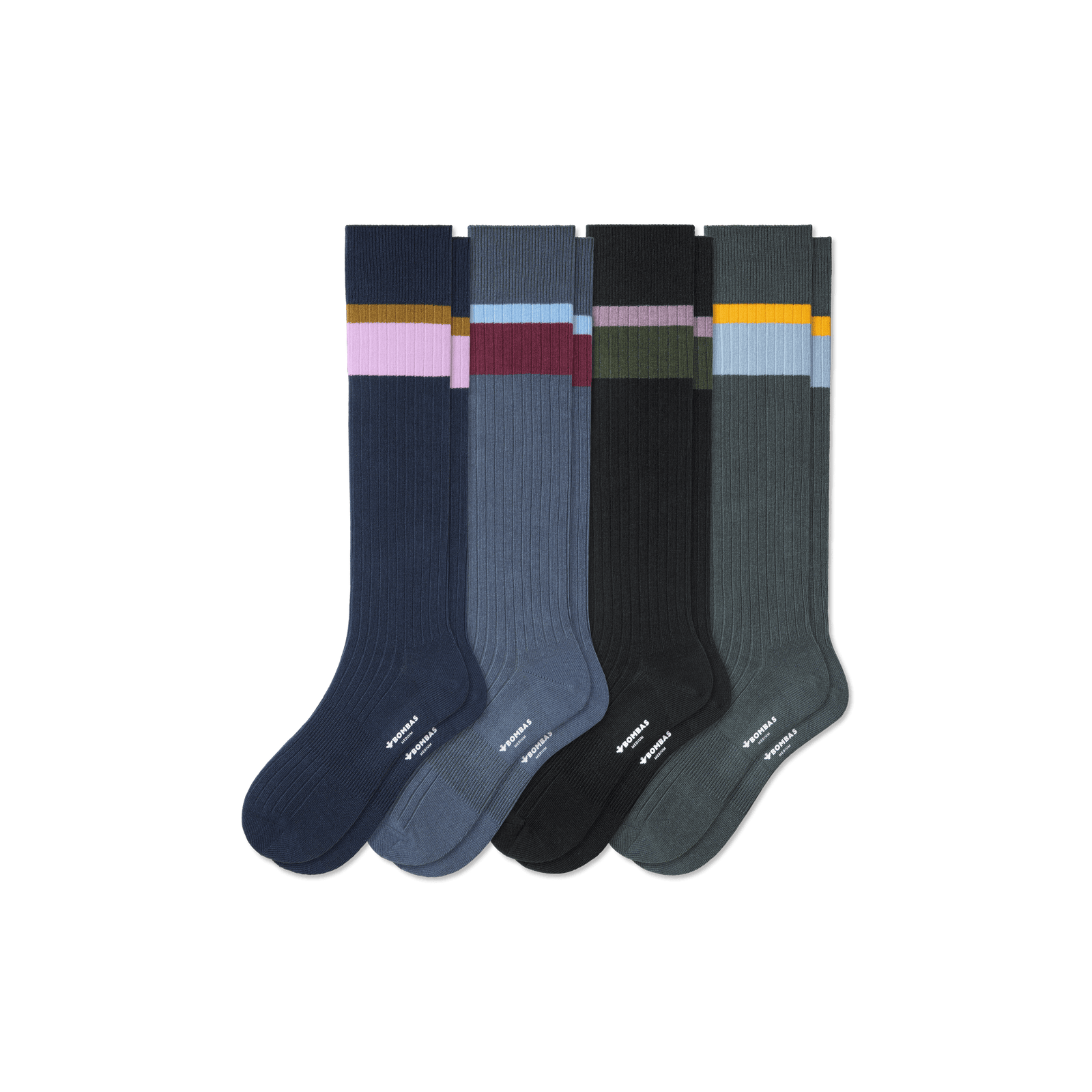 Dress Knee High Socks - storm navy mix