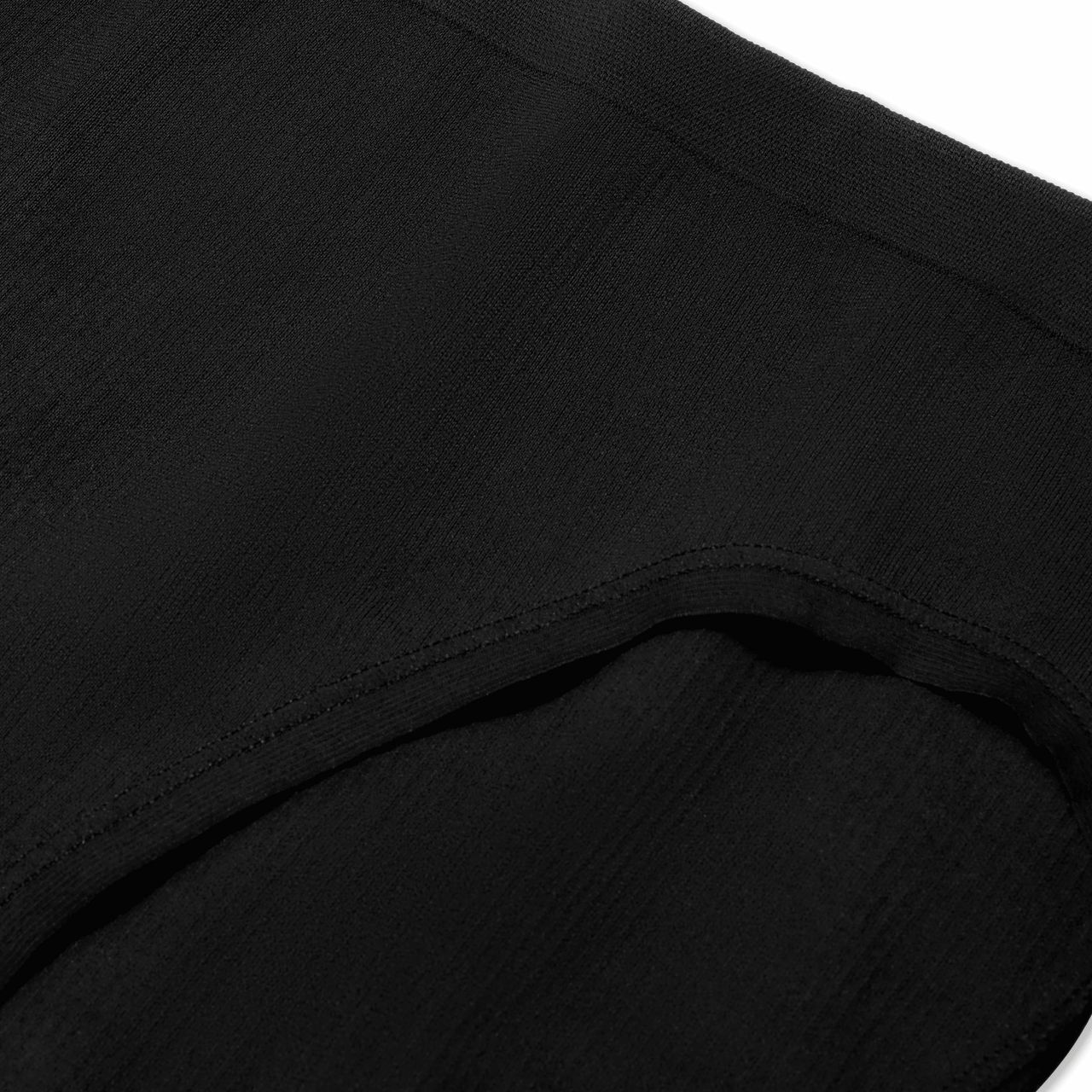 Women's Ribbed Seamless Brief - Black Detail [7716]