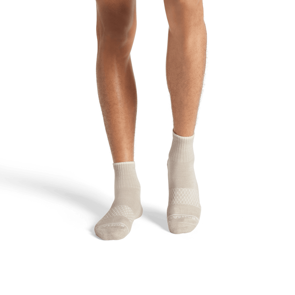 Merino Wool Blend Quarter Sock - Khaki MO1 [7797]