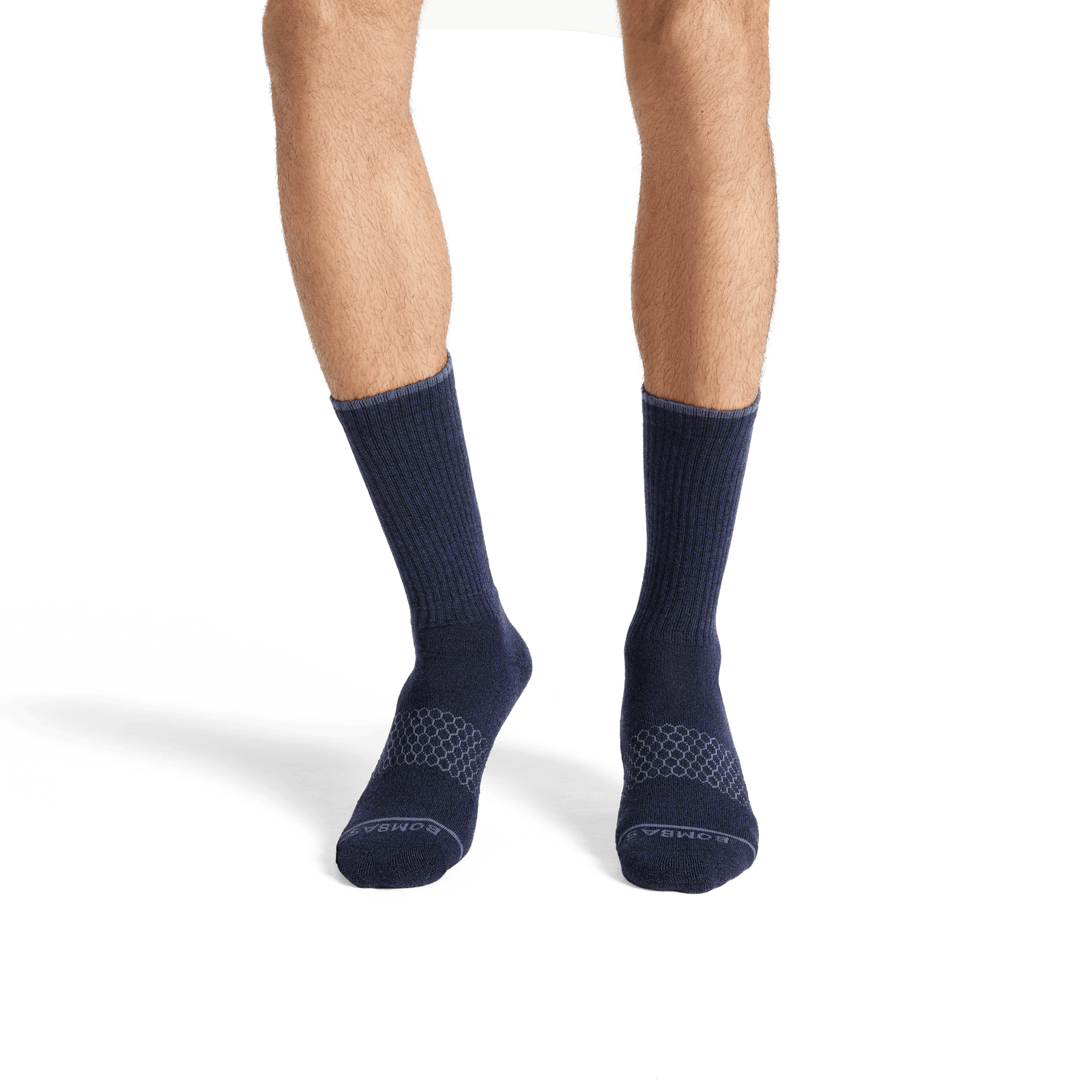 Merino Wool Blend Calf Socks - Navy MO1 [7800]
