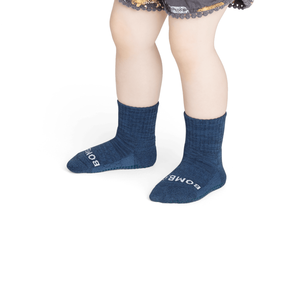 Two Tone Gripper Calf Socks - Dark Sky TO1 [7808]