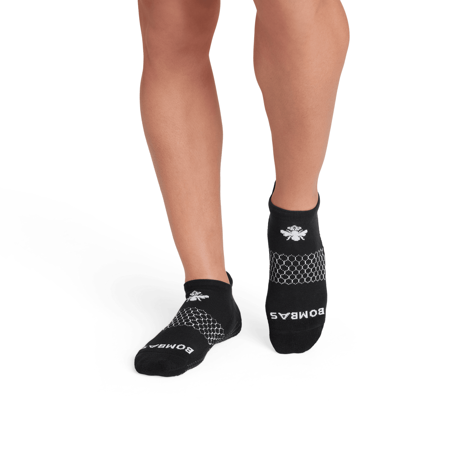 Gripper Ankle Socks - Black White MO1 [7880]