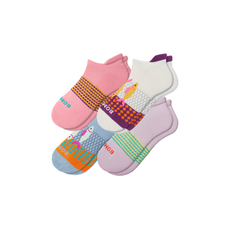 Women's Aquatic Ankle Sock 4-Pack - Soft Court Move