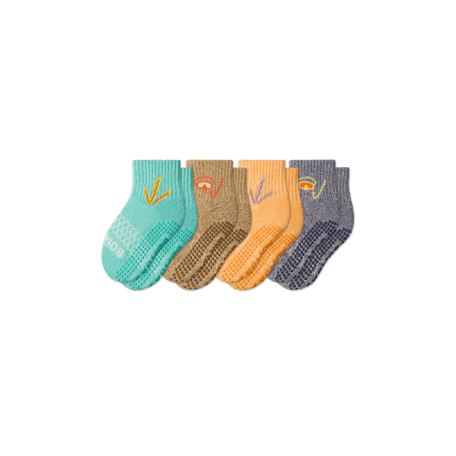 Toddler Aquatic Gripper Calf Sock 4-Pack - Smooth Recovery Rotation