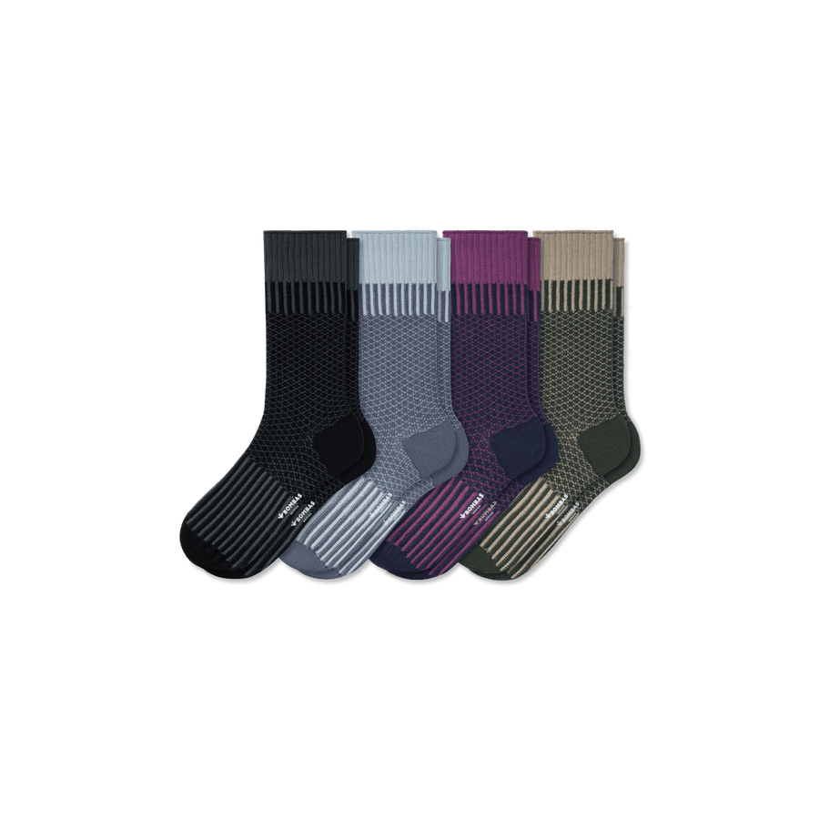 Men’s Jacquard Dress Sock 4-Pack - Everyday Trail Rotation