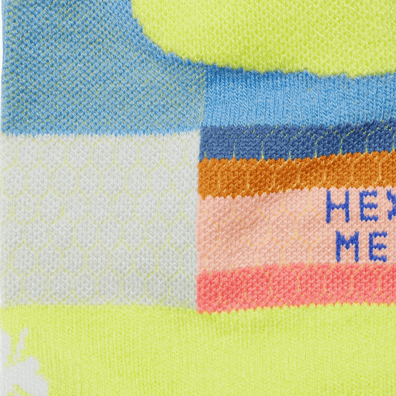 Merino Wool Blend Athletic Ankle Socks - Green Chartreuse Detail [8066]