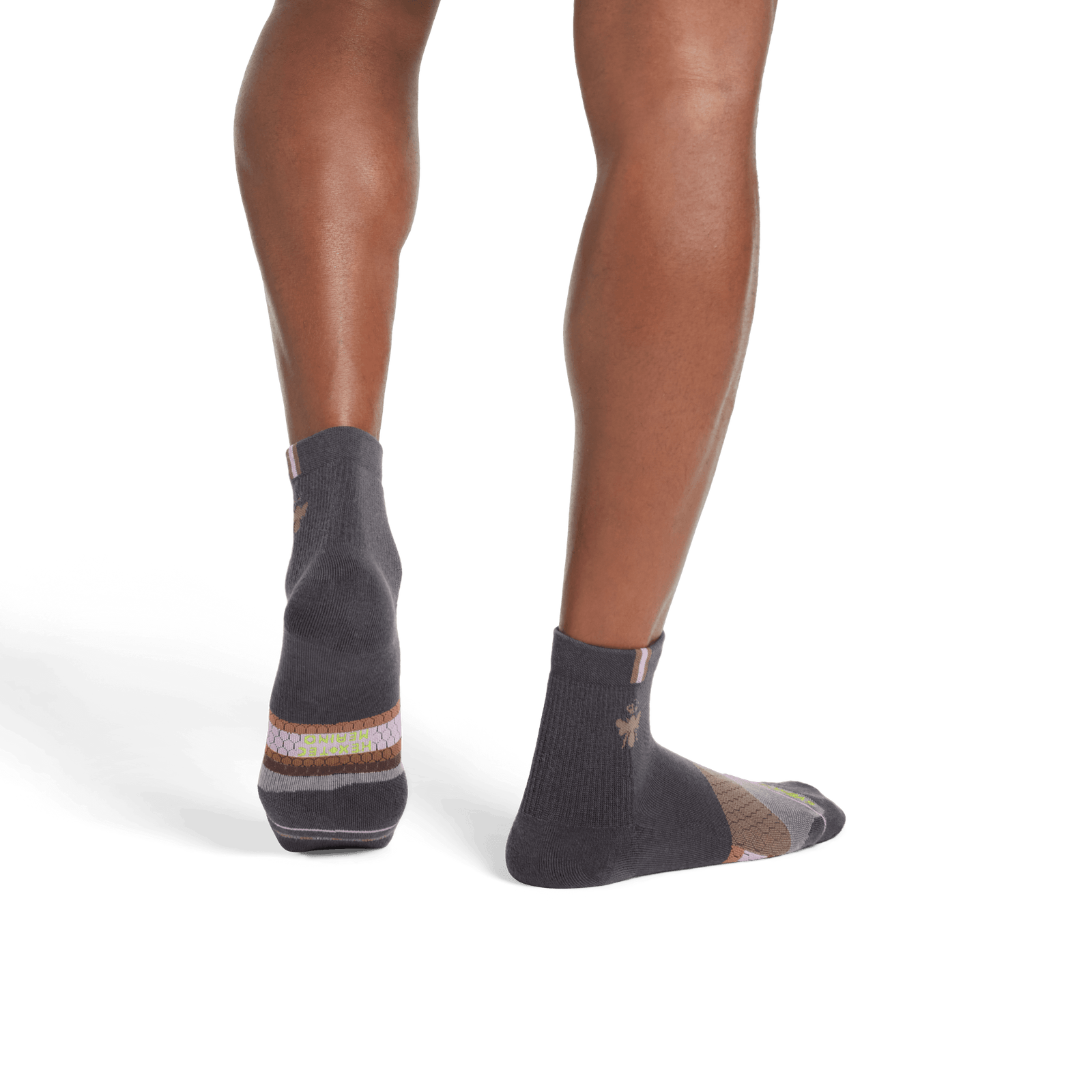Merino Wool Blend Athletic Quarter Socks - Charcoal MO2 [8067]