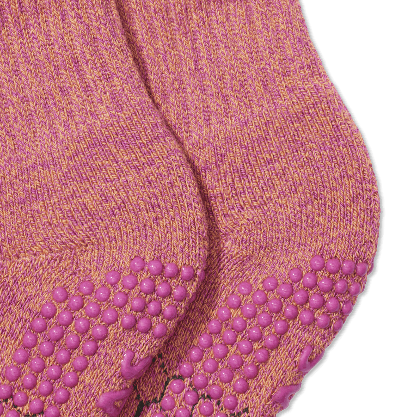 Toddler Marl Gripper Calf Socks - Peach Cloud / Prickly Pear Detail [8107]