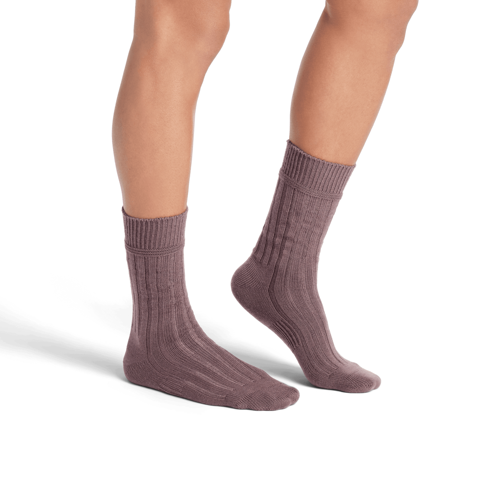 Merino Cashmere Blend Calf Socks - Mineral Purple MO2 [8155]